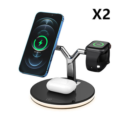 15W, Three-In-One Fast Magnetic Wireless Charger