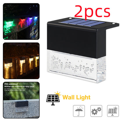 Waterproof RGB LED Solar Light Step Fence Light