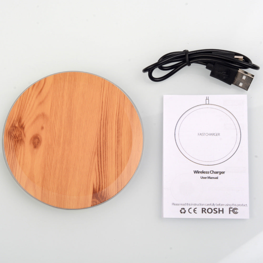 Wood Grain Fast Charge Wireless Charger Base