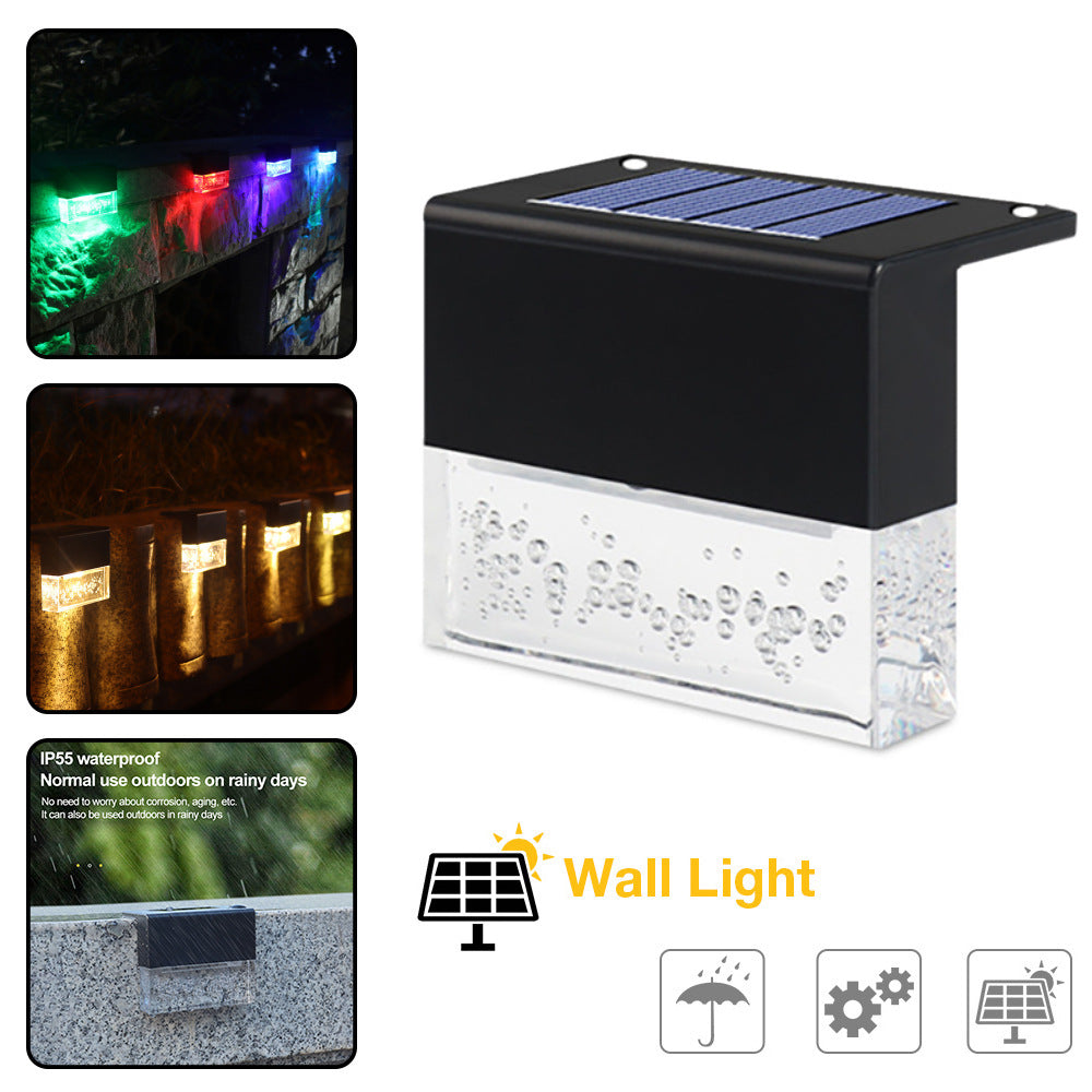 Waterproof RGB LED Solar Light Step Fence Light